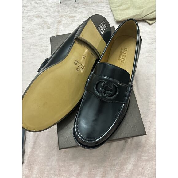 Gucci Men’s Kaveh Interlocking G Cutout Loafers New With Box Size 10 Gucci Size - Picture 6 of 7